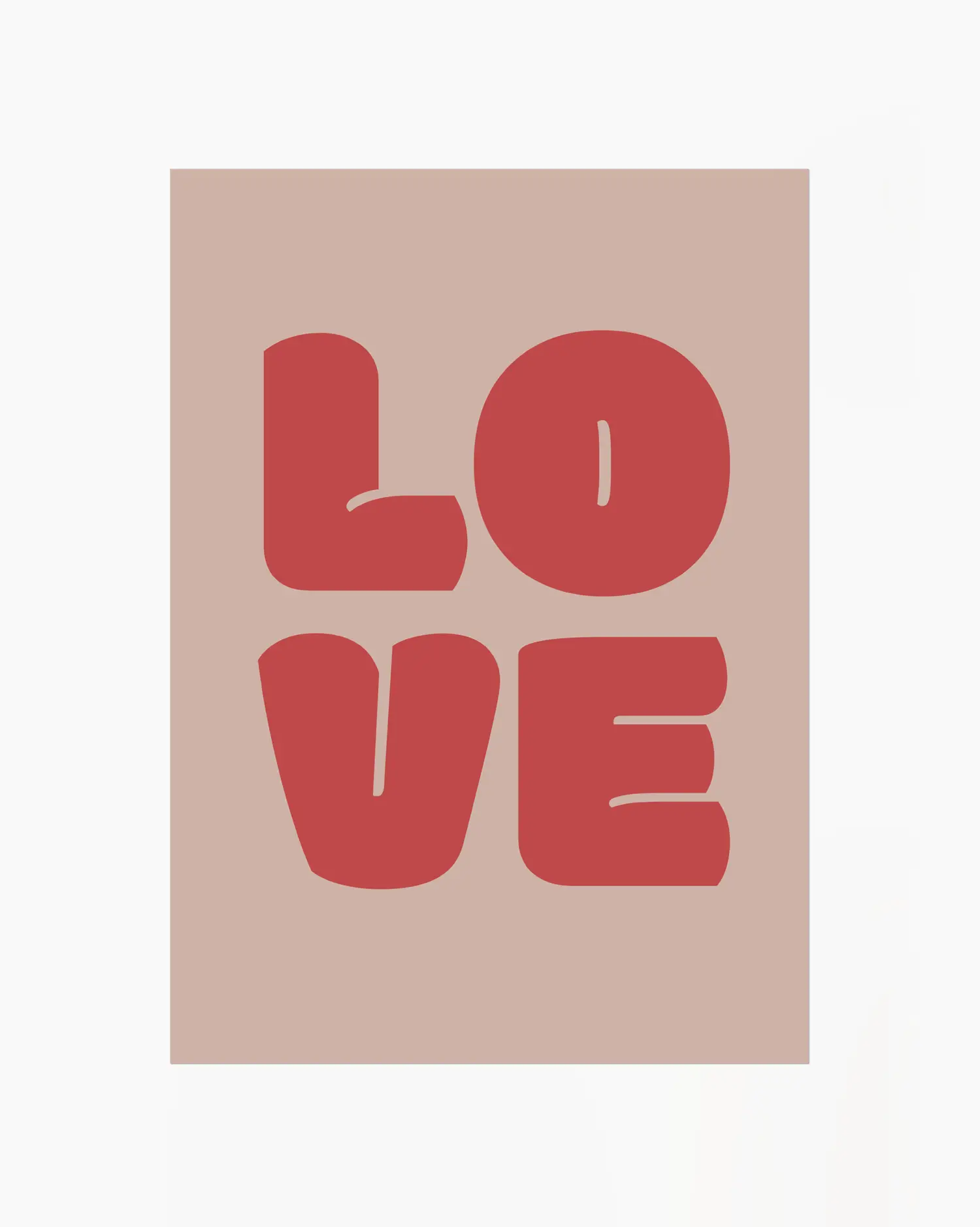 Children's poster with red 'LOVE' text