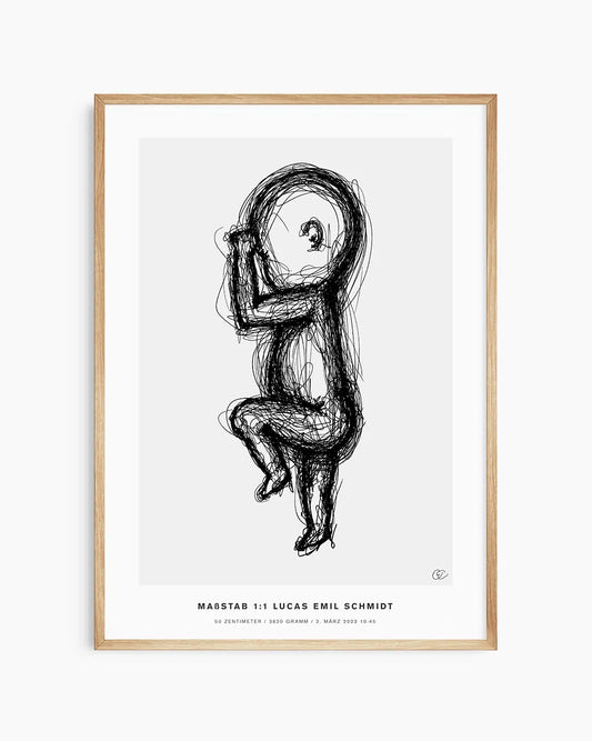 Das Geburtsposter – die exakte Größe deines Babys als Kunstwerk
