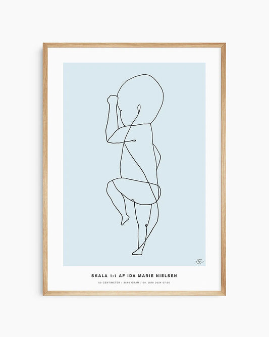1:1 skala babyplakat – et følelsesladet minde
