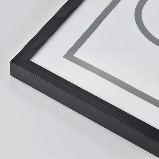 Closeup of our black frame