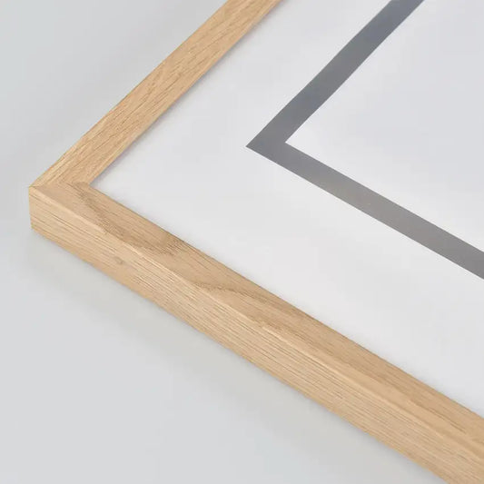 Closeup of oak frame in 50x70