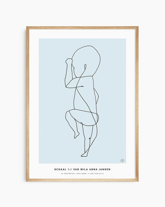 De Geboorteposter – een levensechte illustratie van je baby