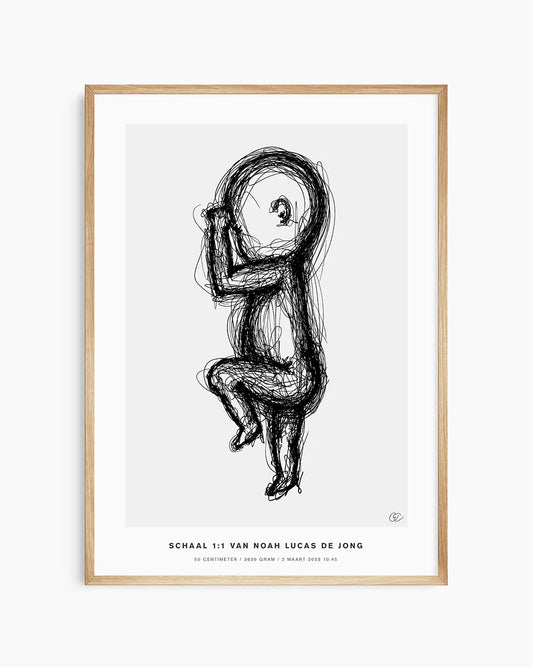 Geboorteposter op schaal 1:1 – de echte grootte van je baby