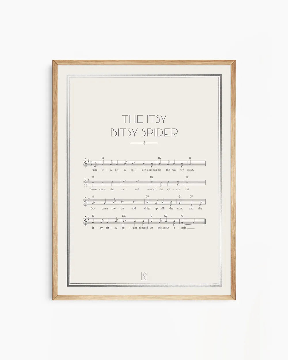 Elegant note poster with lyrics from a beloved nursery rhyme