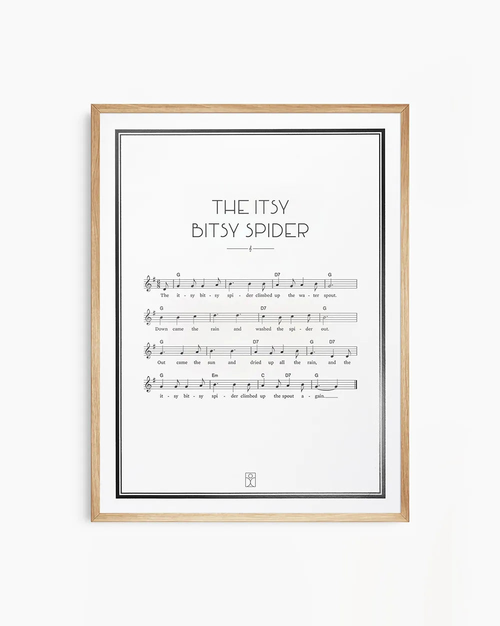 Minimalist lyric poster for a child’s bedroom