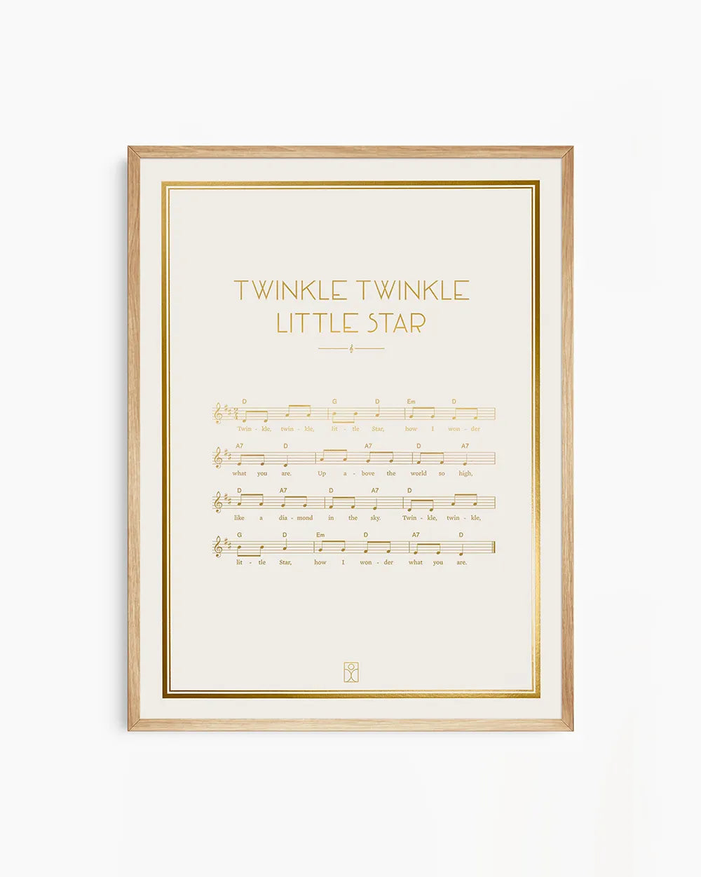 poster with lyrics from a famous bedtime song