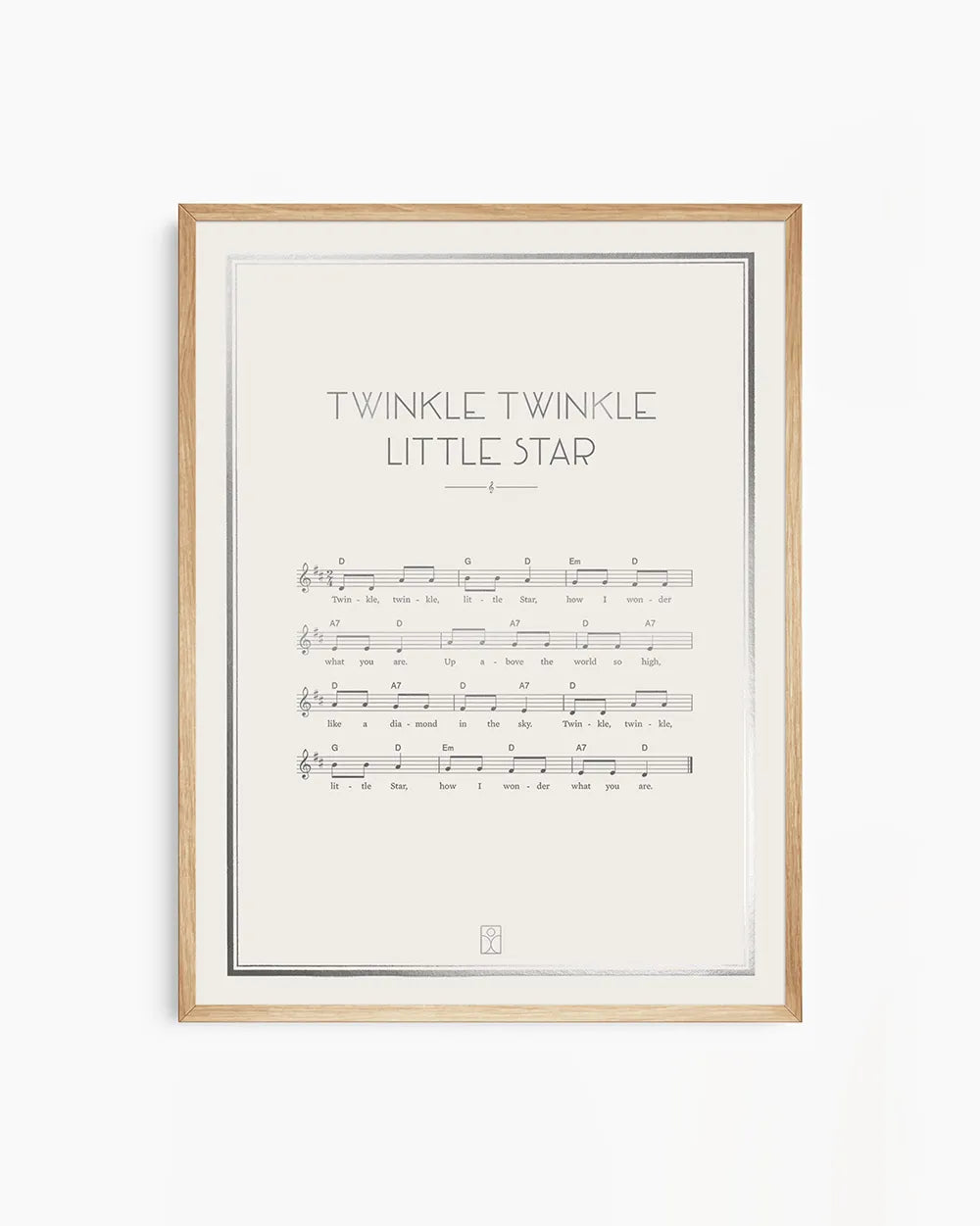 Framed song poster featuring a timeless bedtime melody