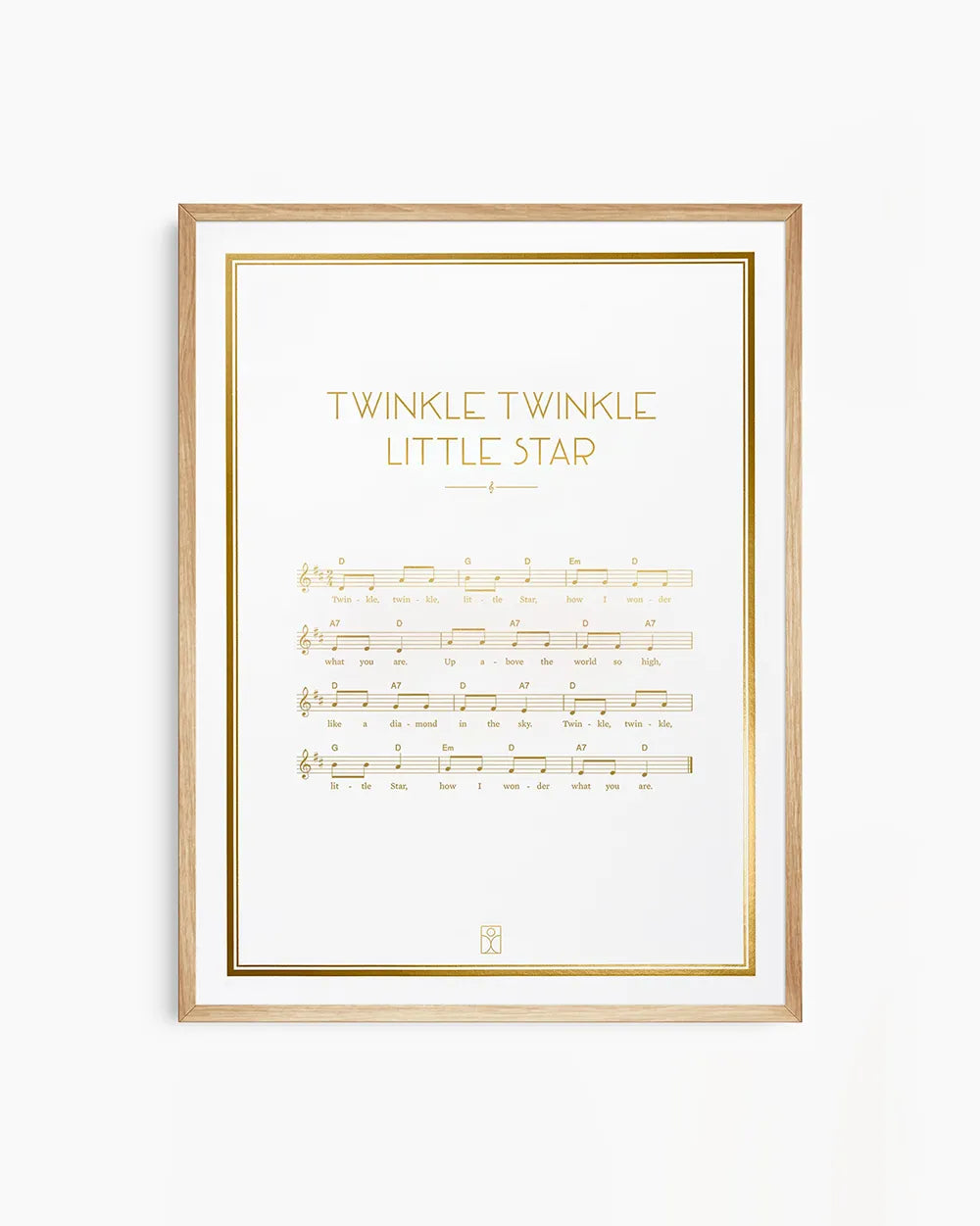 Cozy and charming poster with lyrics from a famous bedtime song