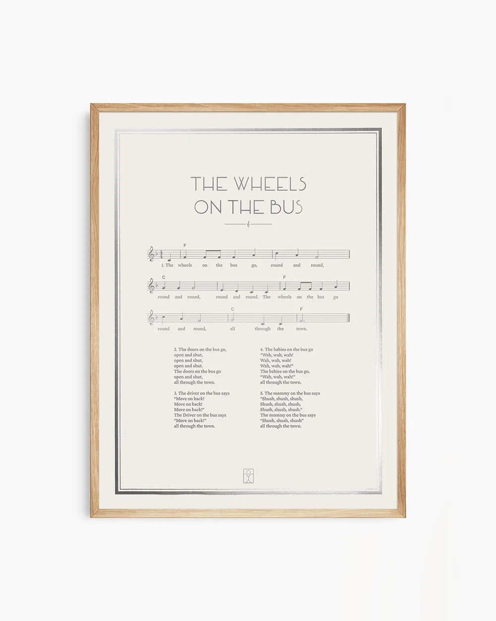 The Note Poster Wheels on the bus poster with notes.