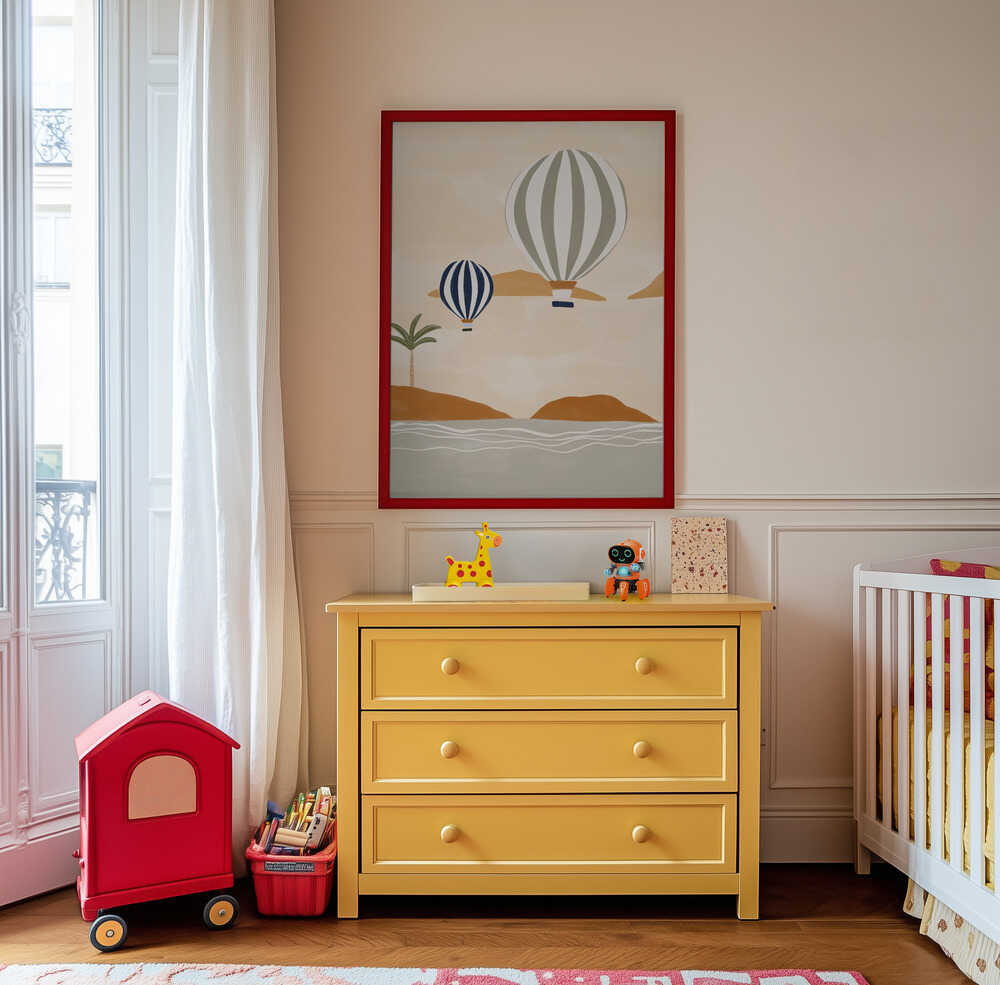 Airballoons In Dessert Poster