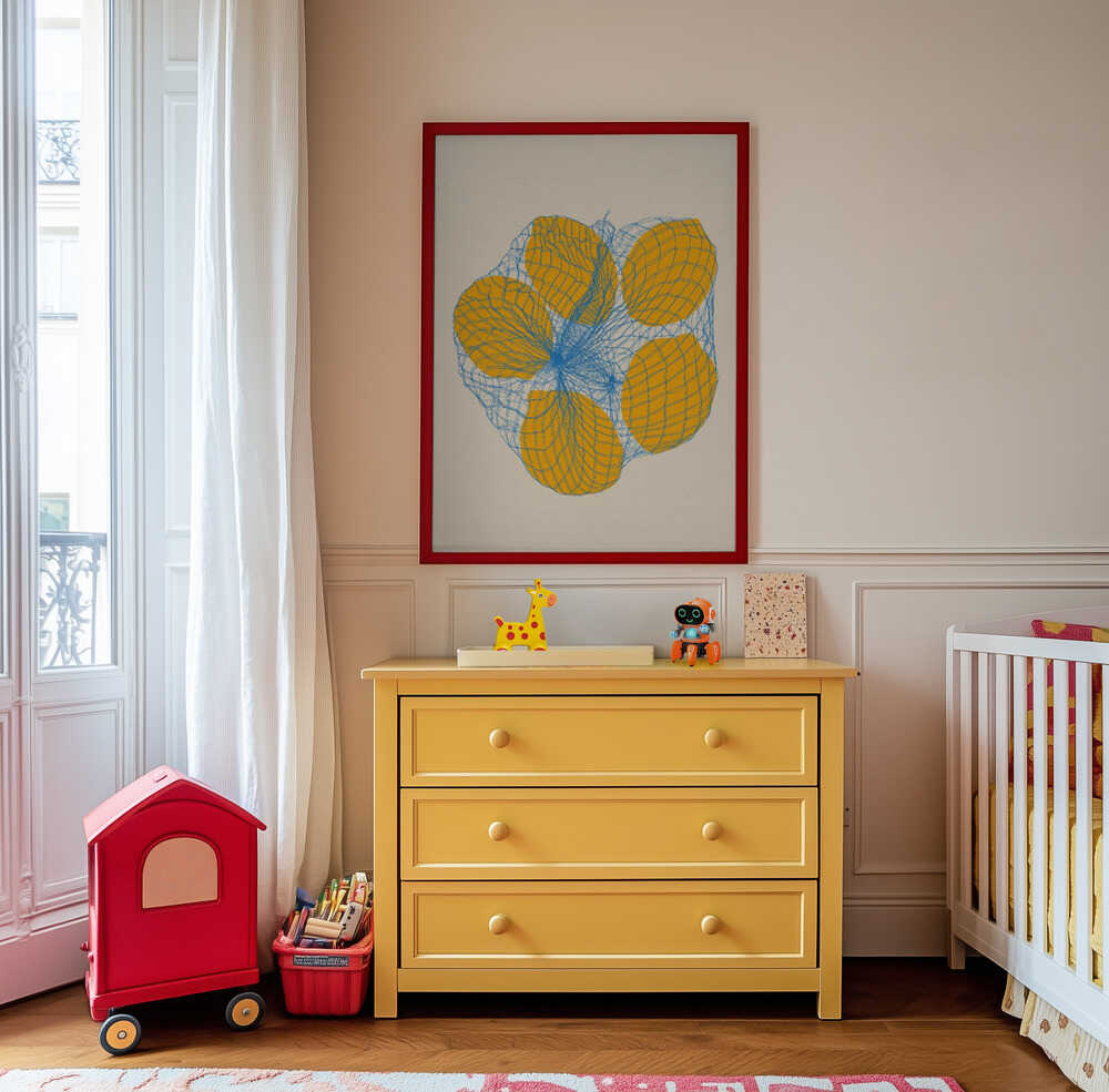 Lemons In a Mesh Poster