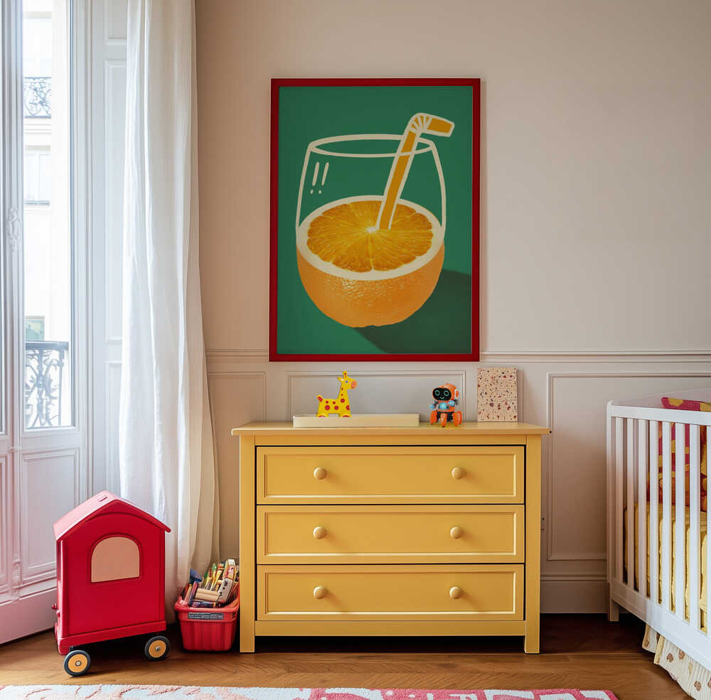 Vibrant Orange Drink Poster