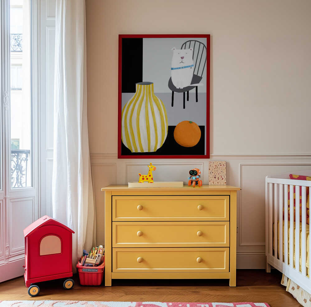 Funny White Dog Poster