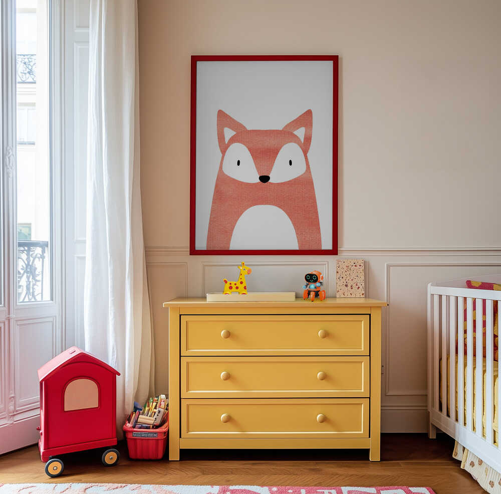 Fox in Watercolor Poster