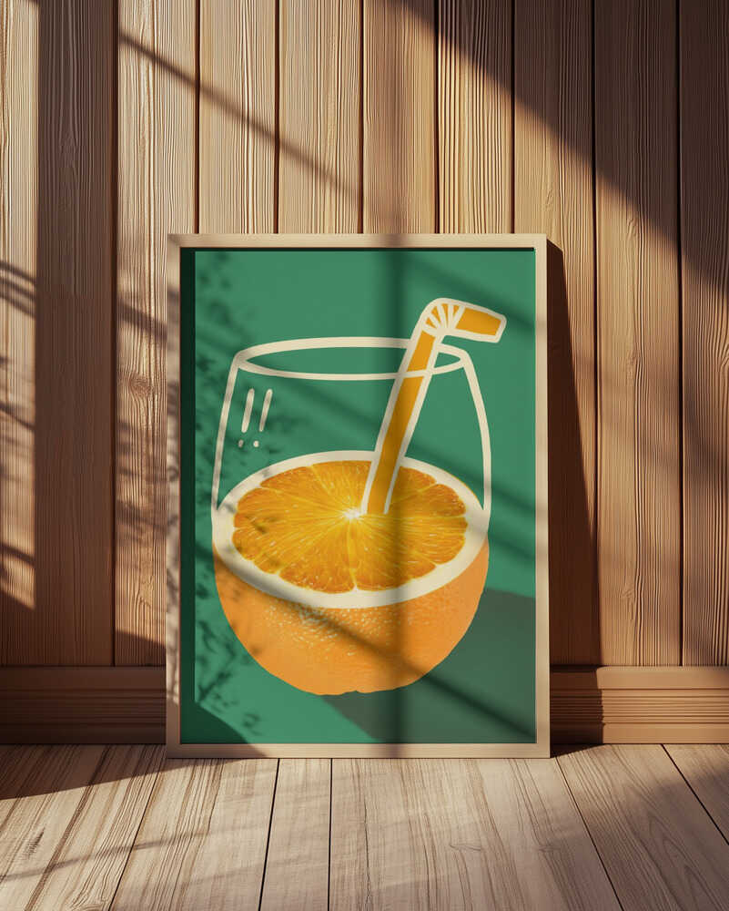 Vibrant Orange Drink Poster
