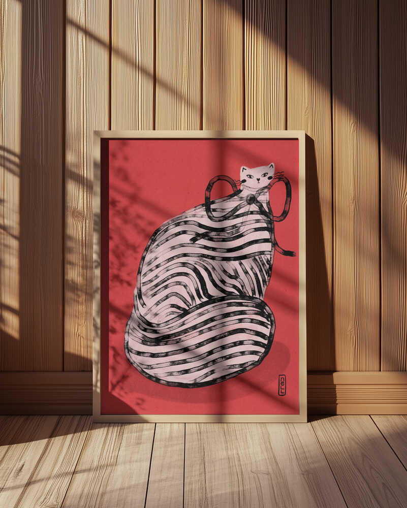 Ribbon Cat Poster