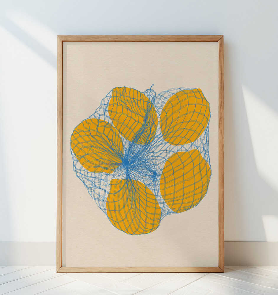Lemons In a Mesh Poster
