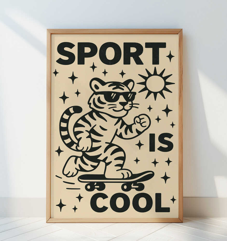 Skating Tiger Vibes Poster