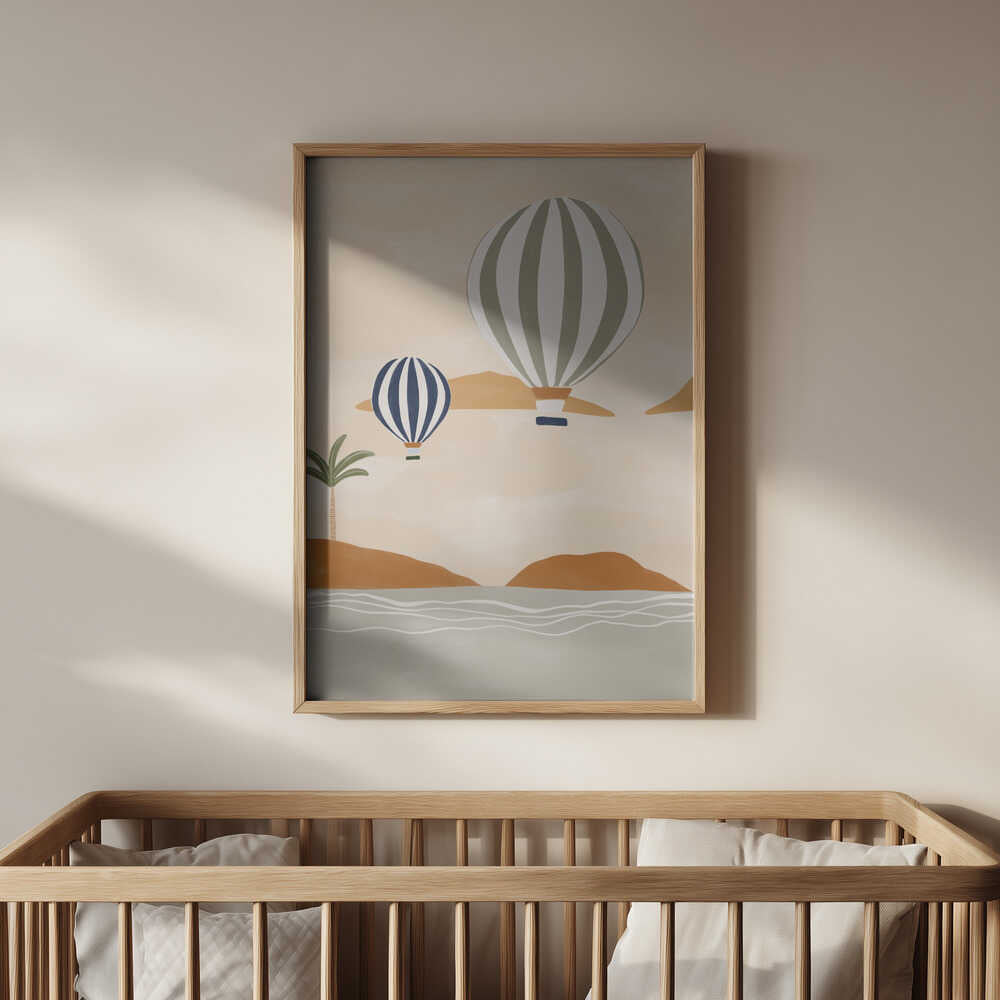 Airballoons In Dessert Poster