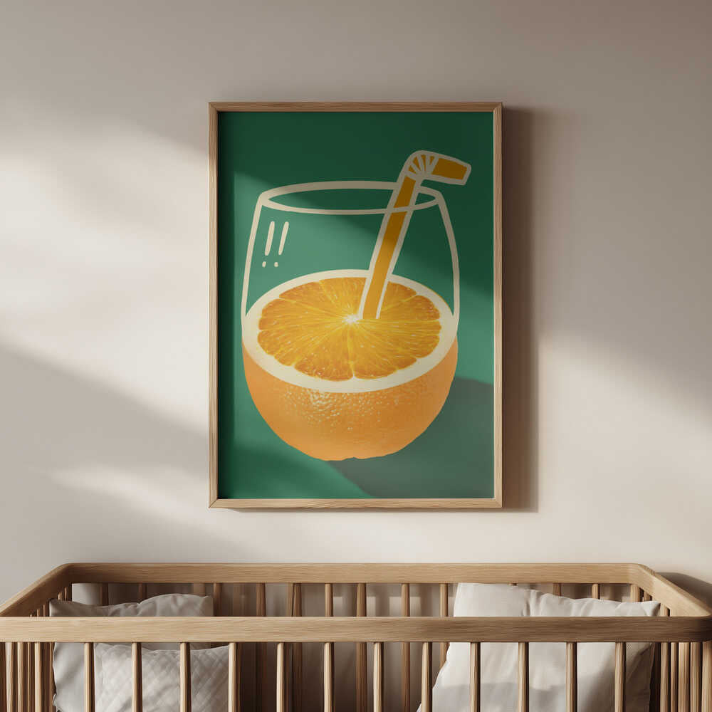 Vibrant Orange Drink Poster