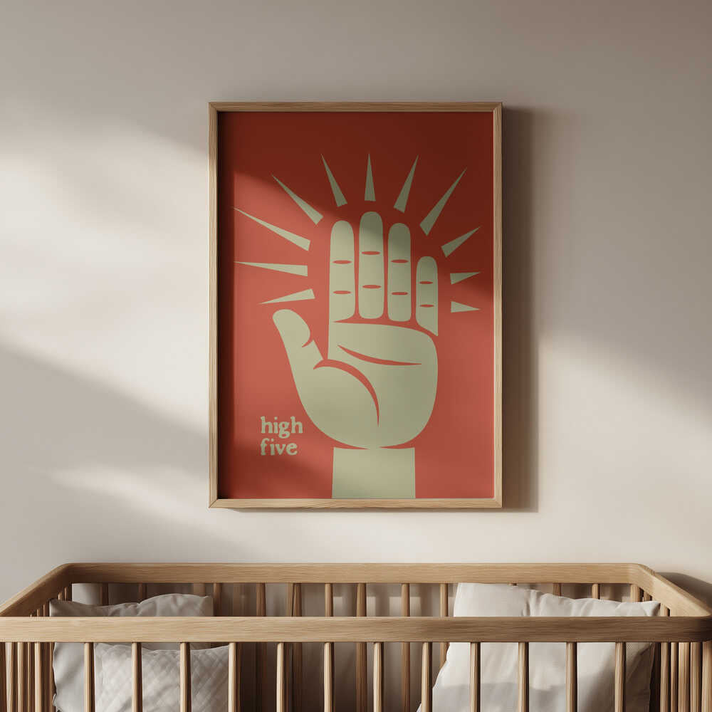 Kids room inspiration. High five poster.
