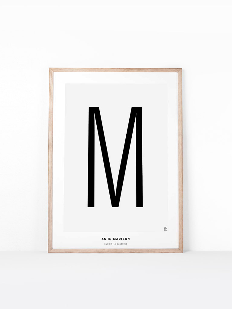 letter alphabet print poster