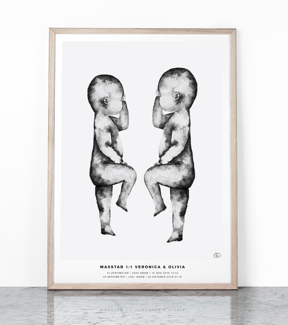 twin baby poster