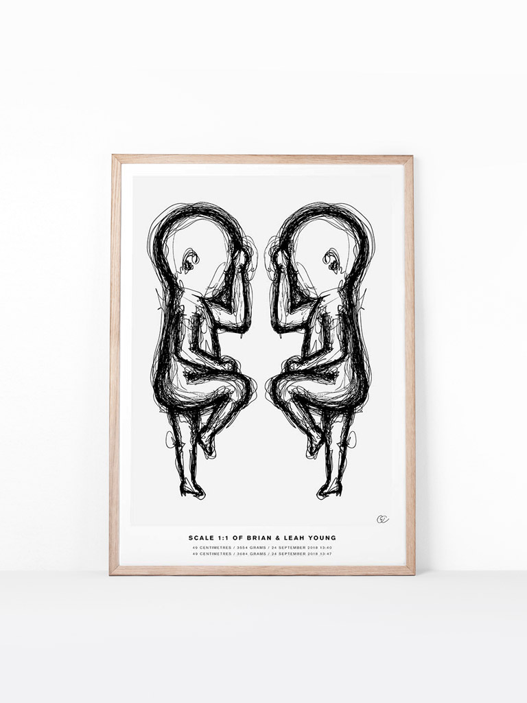twin baby birth poster