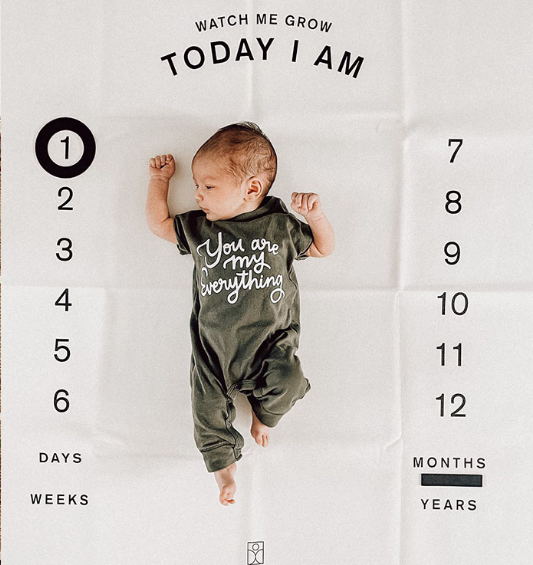 Couverture Bébé Milestone, couverture ronde du mois photo pour garçons ou  filles, | bol