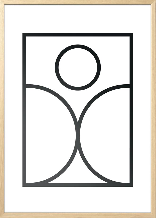 Oak frame made for The Birth Poster
