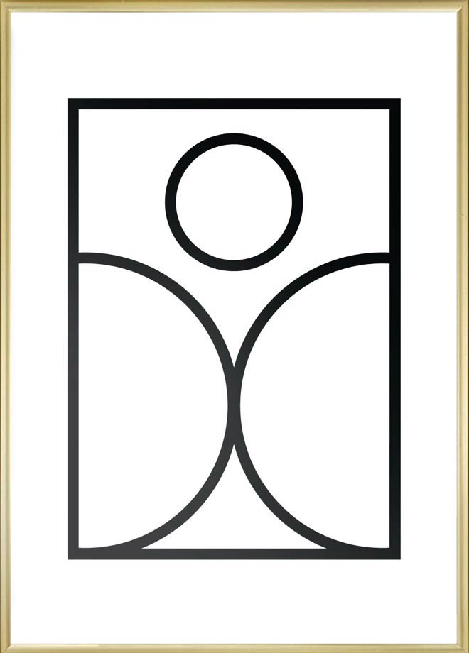 Gold frame to place your birth poster in