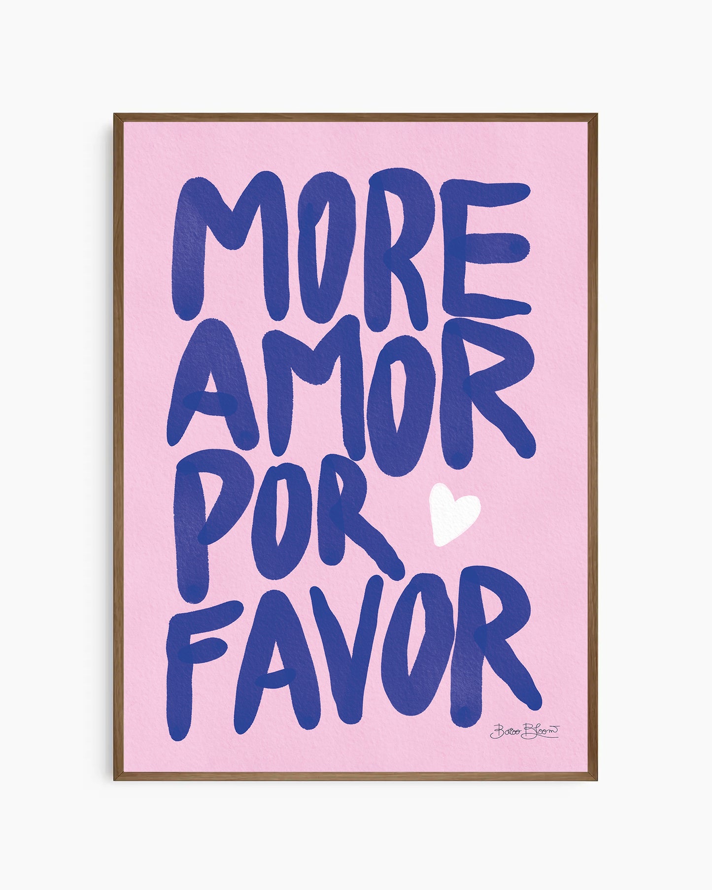 More Amor Por Favor Pink Poster