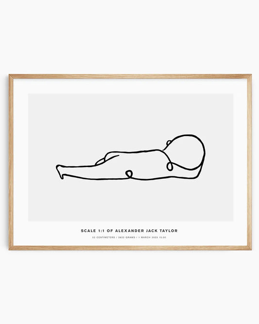 Hand-drawn details make each birth poster unique and special
