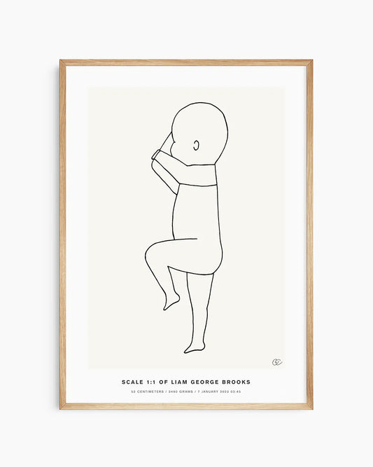 Elegant baby birth print customized with sibling names