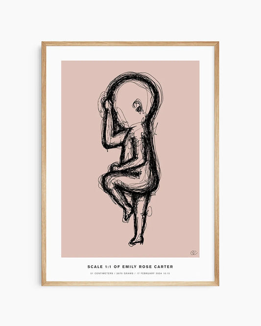 Life-size birth poster featuring your baby’s real birth size