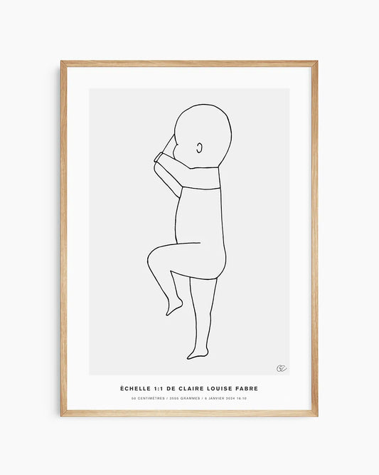 Impression artistique de la taille du bébé à la naissance