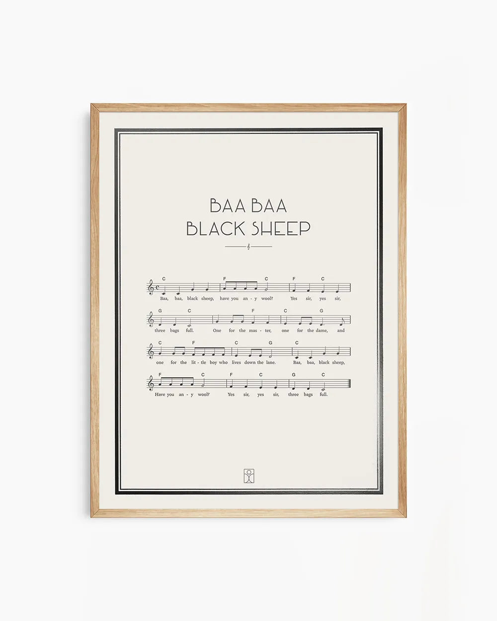 Custom song lyric print with a baby’s favorite nursery rhyme