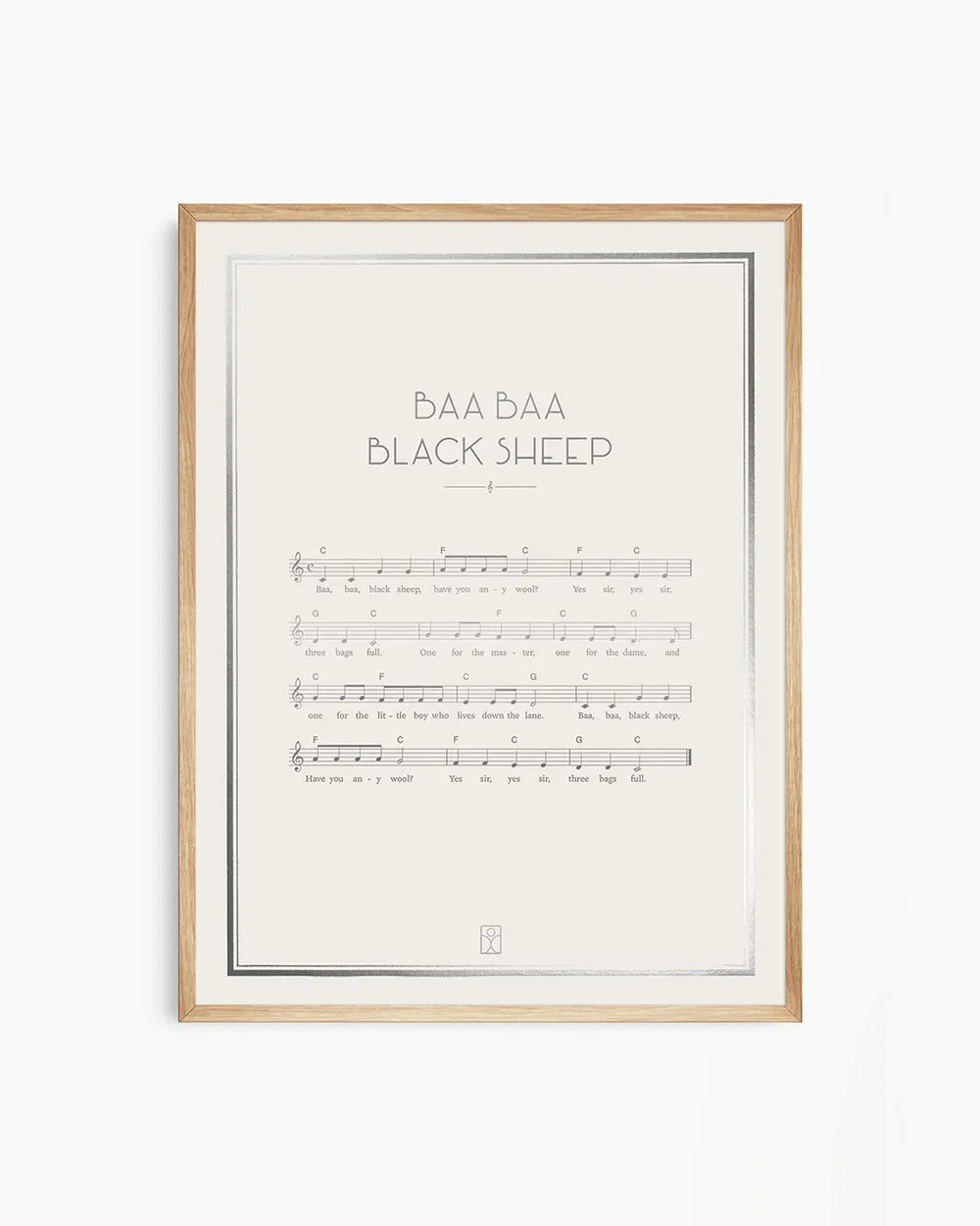 Music-themed wall art with beautiful song lyrics for kids