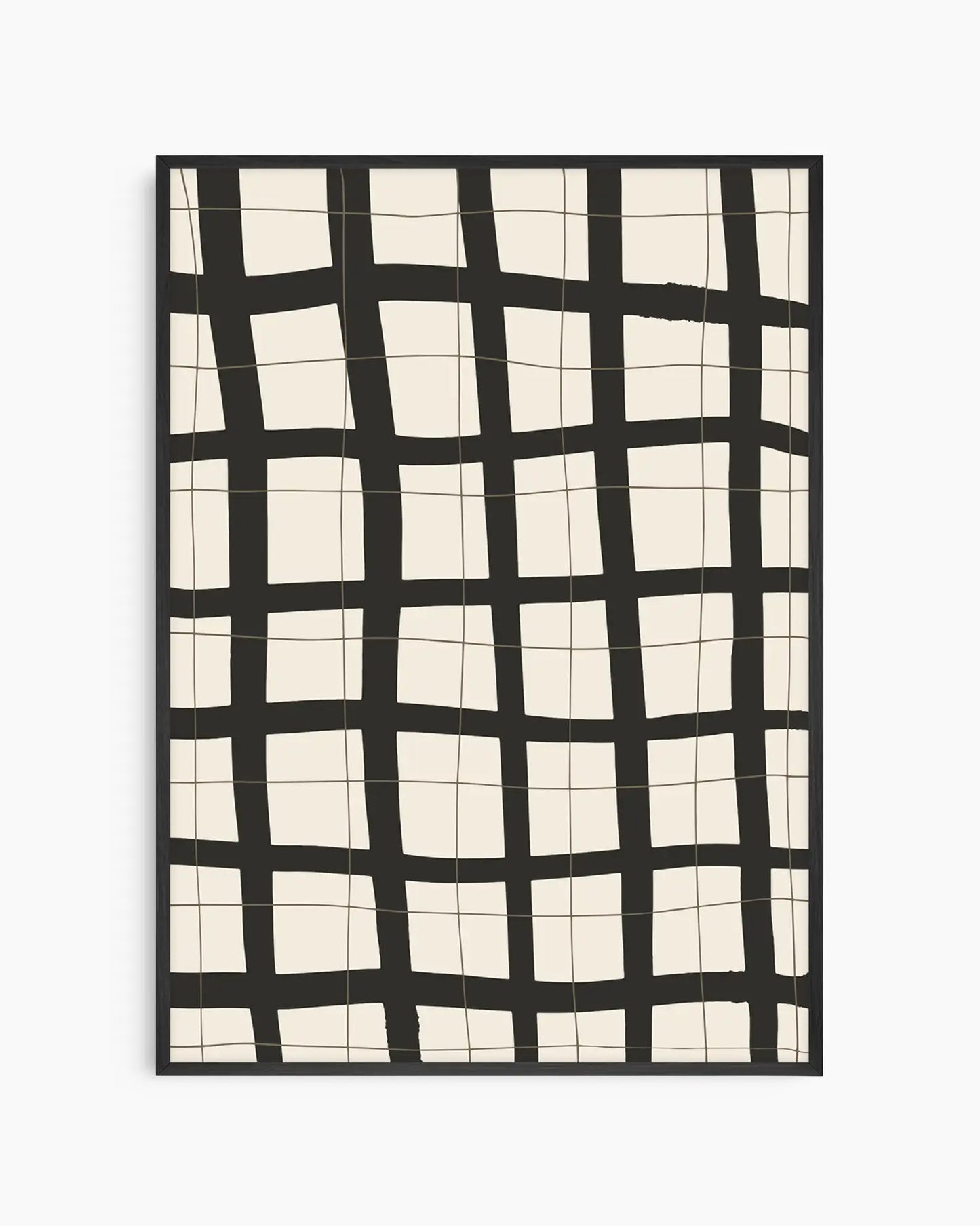 Warm, minimalist wall art in light gray tones on a light gray background, shown in a black frame.