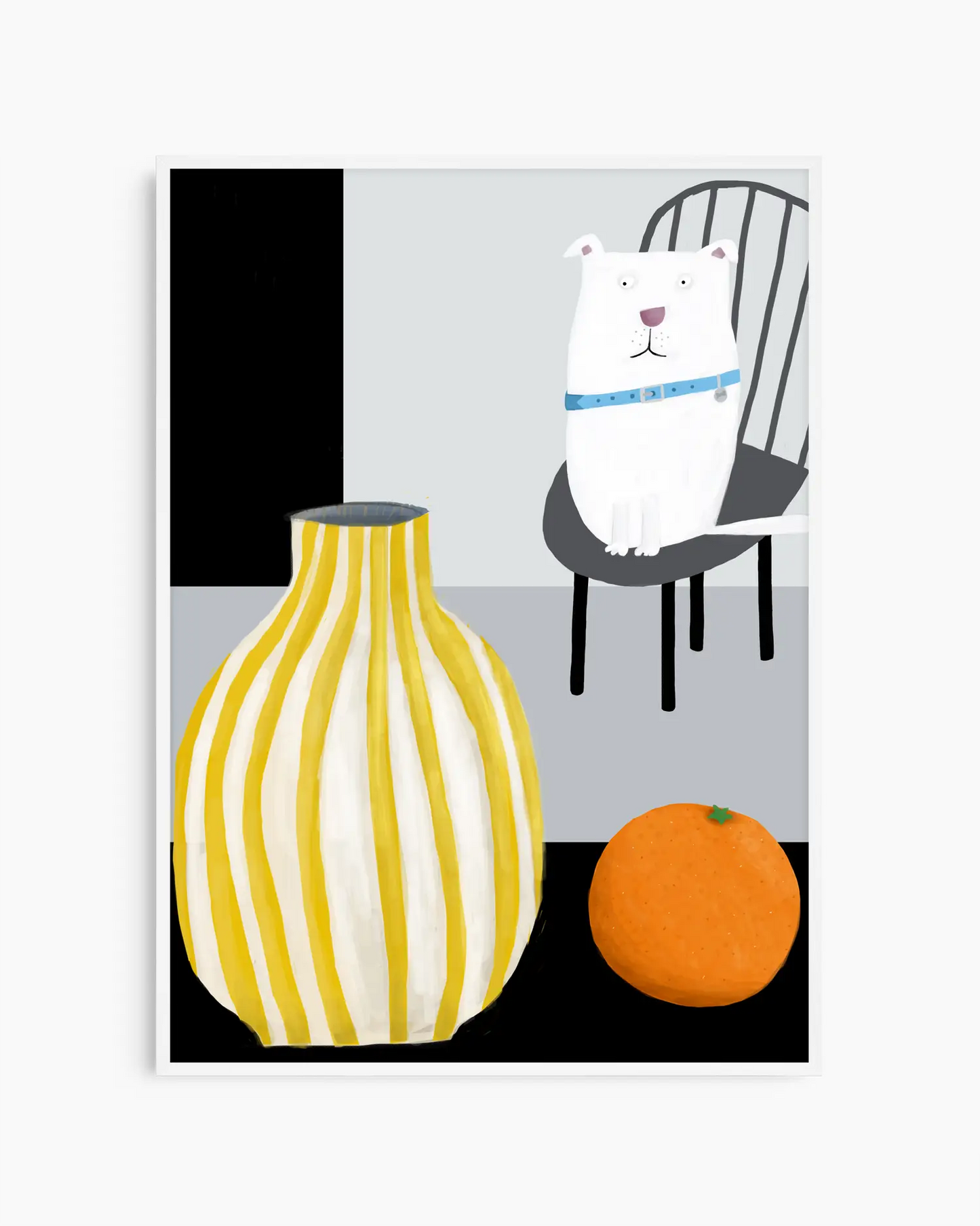 Funny White Dog Poster