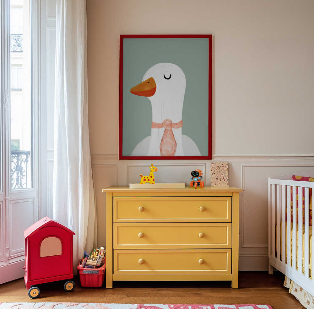 Ganso con Corbata Lámina