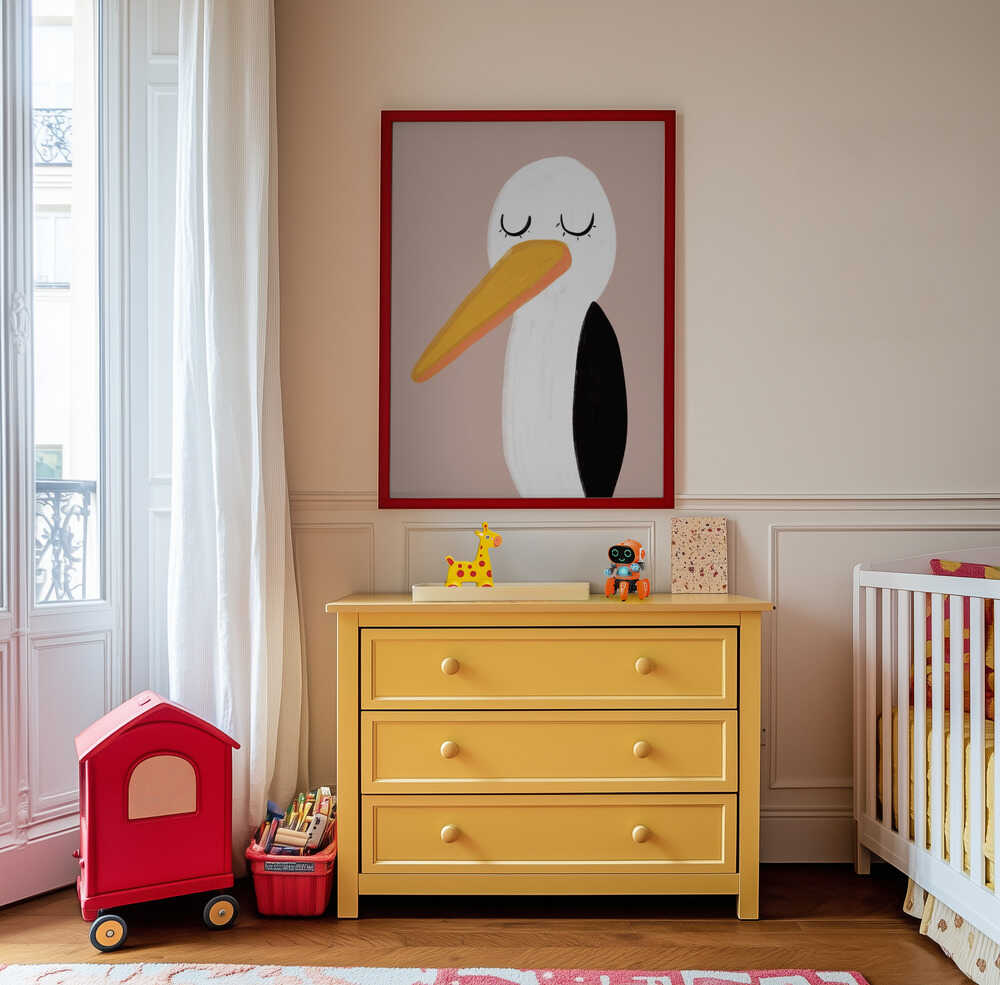 Peaceful Stork Poster