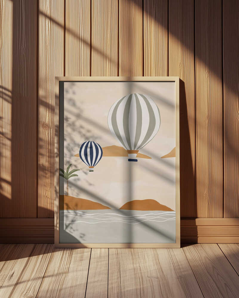 Airballoons In Dessert Poster