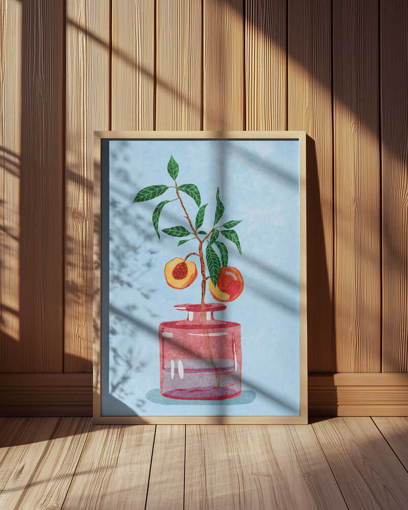 Peach Tree in Vase Poster