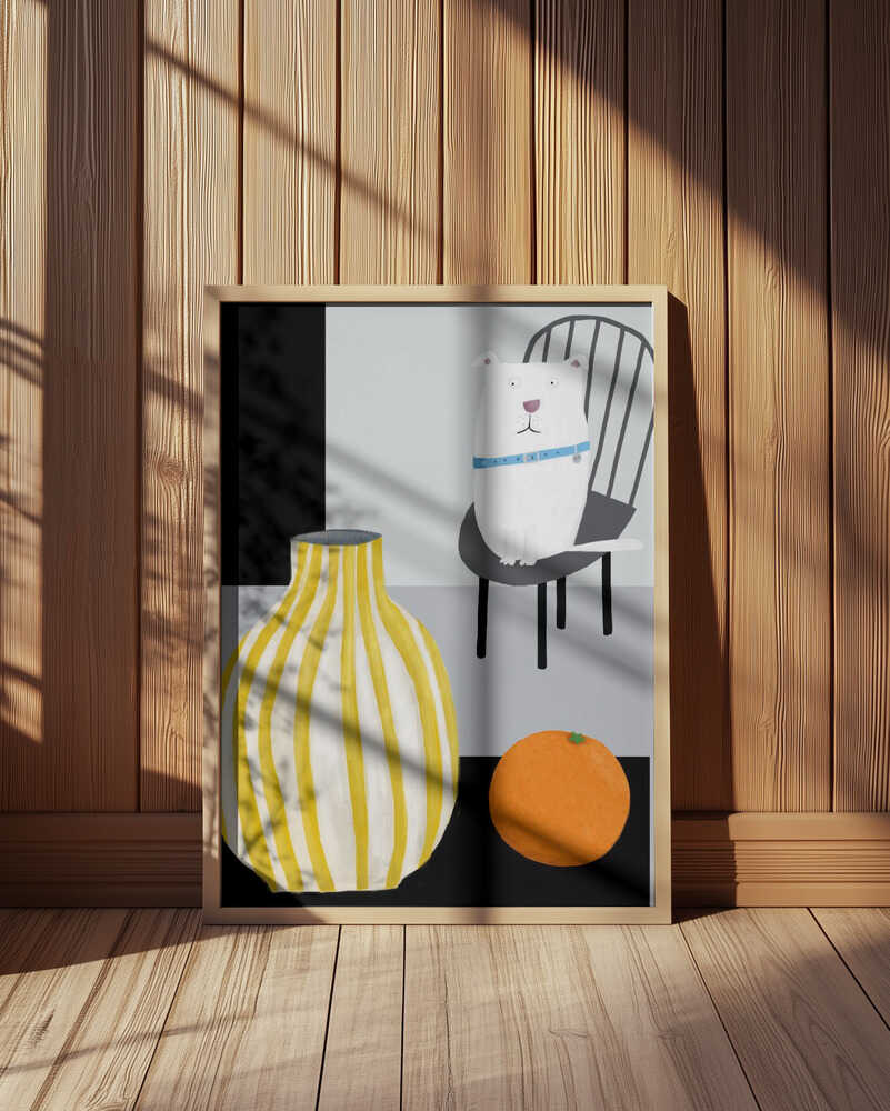 Funny White Dog Poster