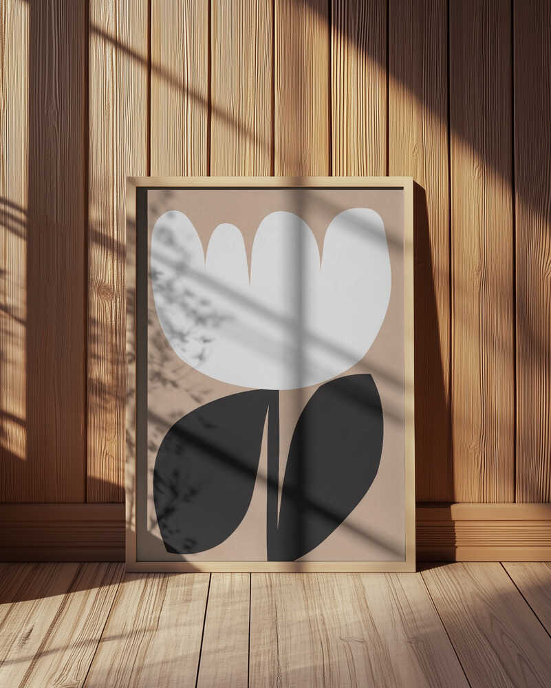 Monochrome Bloem Poster