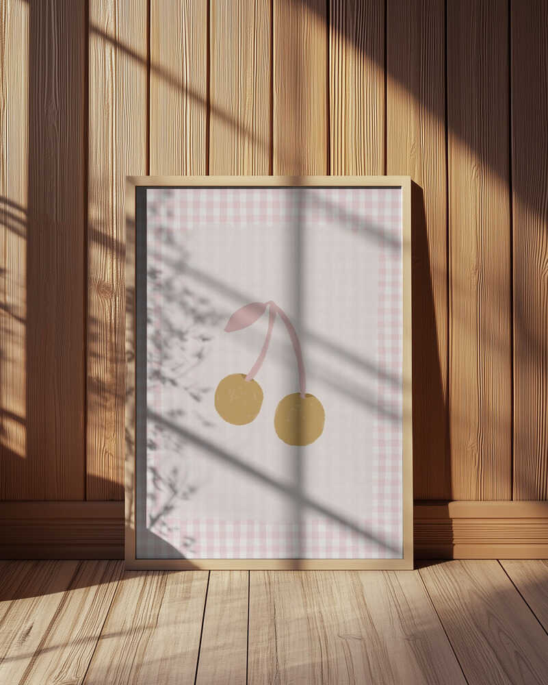 Golden Cherries Charm Poster