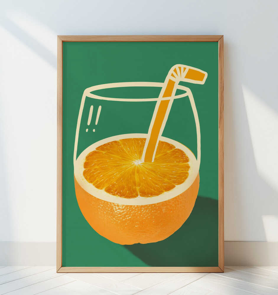 Vibrant Orange Drink Poster