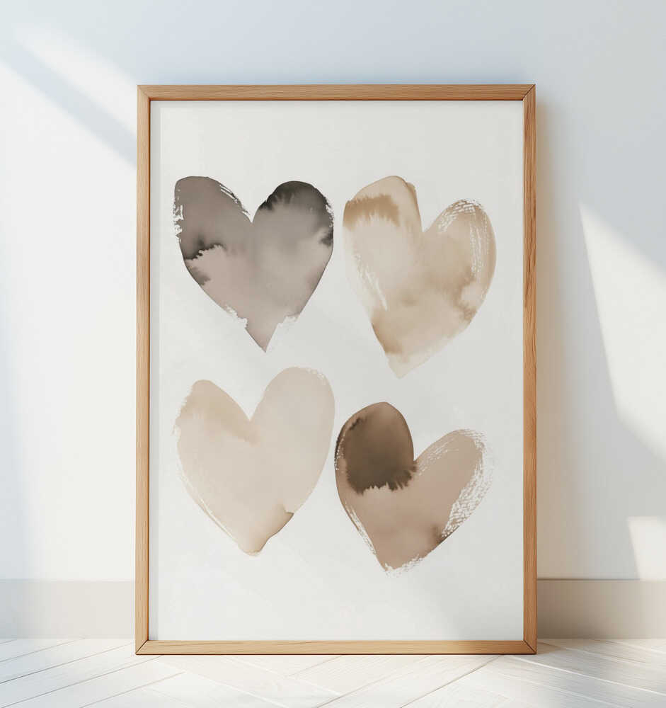 Earthy Hearts Poster
