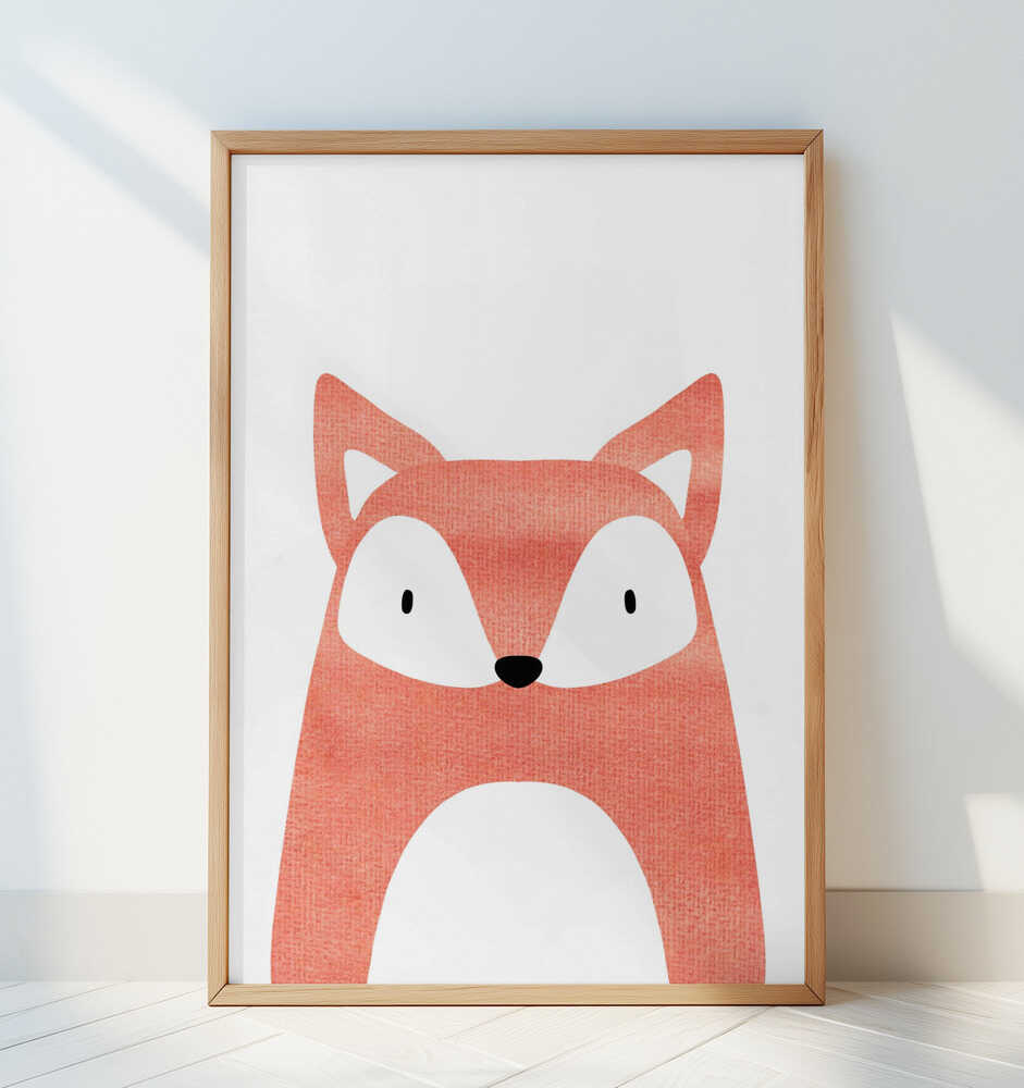 Fox in Watercolor Poster